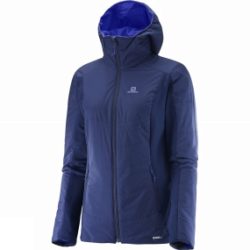 Salomon Womens Drifter Mid Hoodie Wisteria Navy/Phlox Violet